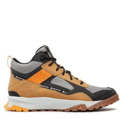 Trapery Timberland. Brązowe trapery Timberland, z gore-texu, bez zapięcia. Za 799.99 zł.