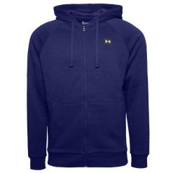 Bluza z kapturem Under Armour UA Rival Fleece FZ Hoodie, Mężczyźni. Niebieskie bluzy z kapturem Under Armour, m, bez wzorów, z bawełny, z kapturem. Za 390.00 zł.