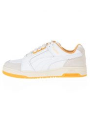 Puma Skórzane sneakersy "Slipstream Lo Retro" w kolorze biało-kremowo-żółtym rozmiar: 43. Białe buty sportowe casual Puma, bez wzorów, bez zapięcia. Za 202.03 zł.