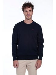 The Time of Bocha Sweter w kolorze granatowym rozmiar: XL. Niebieskie swetry nierozpinane The Time of Bocha, xl, bez wzorów, z bawełny, bez kołnierzyka, bez ramiączek. Za 183.15 zł.