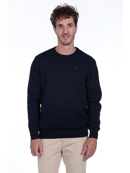 The Time of Bocha Sweter w kolorze granatowym rozmiar: XL. Niebieskie swetry nierozpinane The Time of Bocha, xl, bez wzorów, z bawełny, bez kołnierzyka, bez ramiączek. Za 183.15 zł.