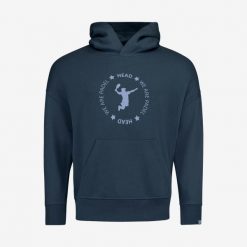 Bluza z kapturem unisex PADEL. Niebieskie bluzy z kapturem Head, xs, bez wzorów, z kapturem. Za 289.25 zł.