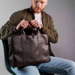 Torba na Laptopa Męska Brødrene B01 Brązowa. Brązowe torby na laptopa . Za 279.00 zł.
