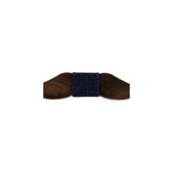 Mucha męska wąs drewniana EM Men's Accessories. Brązowe krawaty i muchy Em men's accessories, bez wzorów, z materiału. Za 129.99 zł.