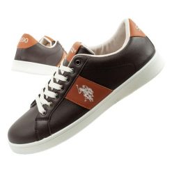 Buty trampki sneakersy męskie U.S. Polo Assn. Brązowe trampki U.S. Polo Assn., m, bez wzorów, bez zapięcia. Za 169.00 zł.
