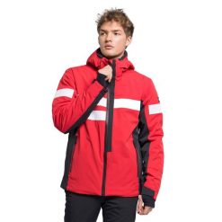 Kurtka narciarska męska CMP 31W0107. Czerwone kurtki narciarskie i snowboardowe CMP, m, bez wzorów, narciarskie. Za 779.99 zł.