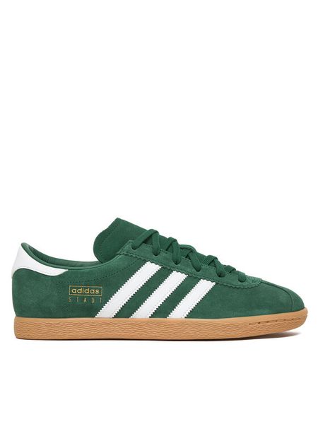 Adidas Sneakersy Stadt JI1883 Zielony. Zielone buty sportowe casual Adidas, bez wzorów, ze skóry, bez zapięcia. Za 313.99 zł.