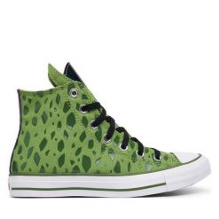 Trampki Converse. Zielone trampki Converse, bez wzorów, bez zapięcia. Za 379.99 zł.