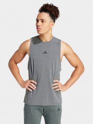 Adidas Koszulka techniczna Designed for Training IS3819 Szary Regular Fit. Szare t-shirty sportowe Adidas, bez wzorów, z syntetyku, bez ramiączek, na fitness i siłownię. Za 109.99 zł.