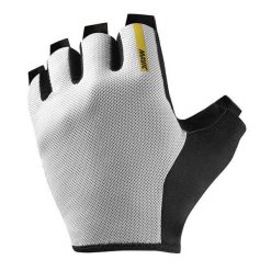 Rękawiczki rowerowe krótkie na półsezon Mavic Essential Gel. Białe rękawiczki MAVIC, na jesień, bez wzorów. Za 183.00 zł.