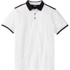 Shirt polo Regular Fit bonprix biało-czarny. Białe koszulki polo marki bonprix, polo. Za 24.99 zł.