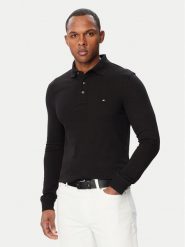 Tommy Hilfiger Polo 1985 MW0MW20182 Czarny Regular Fit. Czarne koszulki polo Tommy Hilfiger, m, bez wzorów, z bawełny, bez kołnierzyka, bez ramiączek. Za 369.99 zł.