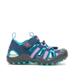 Maluch CRAB sandał granatowy/stalowy. Niebieskie buty trekkingowe Kamik, bez wzorów, z gumy, bez zapięcia. Za 188.55 zł.