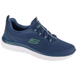Buty do chodzenia męskie Skechers Summits Tallo. Niebieskie buty sportowe casual Skechers, bez wzorów, bez zapięcia. Za 259.99 zł.