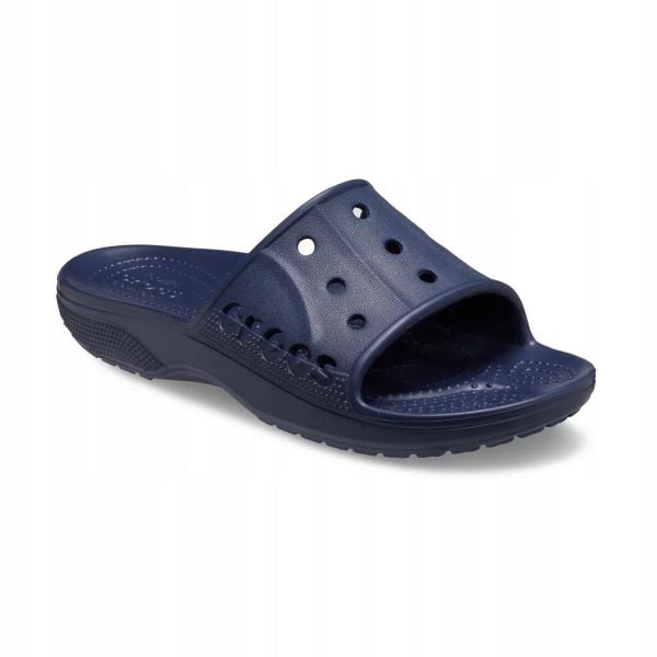 Klapki Dla Dorosłych Crocs Baya II Slide. Niebieskie klapki Crocs, z materiału. Za 99.99 zł.