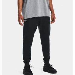 Spodnie fitness męskie Under Armour Rival Fleece Joggers. Czarne joggery i bojówki Under Armour, m, bez wzorów, z dresówki, sportowe. Za 149.99 zł.
