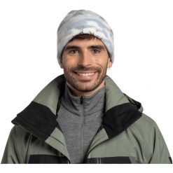 Czapka BUFF POLAR PRINTS BEANIE COMAT SNOW. Białe bluzy z polaru Buff, bez wzorów, z polaru, bez kaptura. Za 149.90 zł.