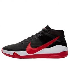 Buty koszykarskie męskie Nike KD 13 Bred. Czerwone buty do koszykówki Nike, za kostkę, bez zapięcia, do koszykówki. Za 861.00 zł.