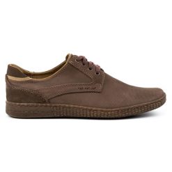 KOMODO Buty męskie Casual 848 brązowe. Brązowe buty sportowe casual na jesień, bez wzorów, z jeansu, bez zapięcia. Za 367.89 zł.