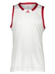 Adidas Top sportowy w kolorze biało-czerwonym rozmiar: L. Białe t-shirty sportowe Adidas, bez wzorów, bez ramiączek, outdoorowe. Za 83.03 zł.