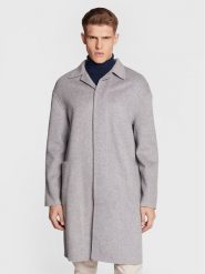 Calvin Klein Płaszcz wełniany K10K109549 Szary Regular Fit. Szare płaszcze CALVIN KLEIN, na zimę, m, bez wzorów, z wełny, bez kaptura. Za 1,699.00 zł.
