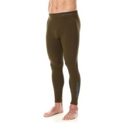 Getry turystyczne męskie Brubeck Thermo LE11840. Zielone legginsy długie sportowe Brubeck, m, bez wzorów. Za 97.00 zł.