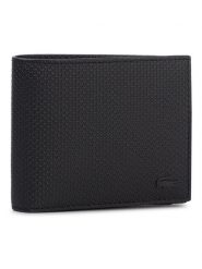 Lacoste Portfel Billfold Zip Case NH2826CE Czarny. Czarne portfele LACOSTE, bez wzorów, ze skóry. Za 329.99 zł.