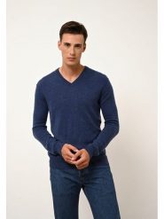 Just Cashmere Kaszmirowy sweter "Tom" w kolorze granatowym rozmiar: XXL. Niebieskie swetry nierozpinane Just Cashmere, xxl, bez wzorów, z kaszmiru, bez kołnierzyka, bez ramiączek. Za 426.99 zł.