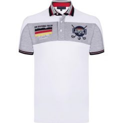 Koszulka polo "Woods" w kolorze biało-szarym. Koszulki polo marki Sir Raymond Tailor. W wyprzedaży za 173.95 zł.