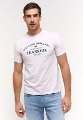 MUSTANG AUSTIN MĘSKI T-SHIRT KOSZULKA NADRUK ORCHID HUSH 1014942 8056. Fioletowe t-shirty Mustang, m, bez wzorów, bez kołnierzyka, bez ramiączek. Za 69.99 zł.