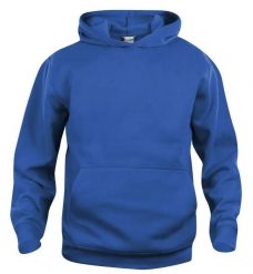 Clique Basic Hoody Junior blu chabrowy bluza z kapturem, materiał antymechacący. Niebieskie bluzy z kapturem CLIQUE, bez wzorów, z bawełny, z kapturem. Za 144.85 zł.