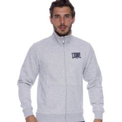 Męska bluza Leone 1947 Apparel Logo z haftem. Szare bluzy LEONE 1947 APPAREL, l, bez wzorów, z tkaniny, bez kaptura. Za 159.14 zł.