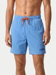 Napapijri Szorty kąpielowe V-Box Logo 1 NP0A4HAX Niebieski Regular Fit. Niebieskie kąpielówki Napapijri, l, bez wzorów, z syntetyku. Za 259.99 zł.