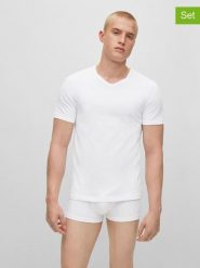 Hugo Boss Underwear Koszulki (3 szt.) w kolorze białym rozmiar: XXL. Białe bezrękawniki Hugo Boss Underwear, xxl, bez wzorów, bez kołnierzyka, bez ramiączek. Za 137.42 zł.