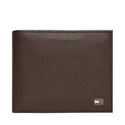 Duży Portfel Męski Tommy Hilfiger. Brązowe portfele Tommy Hilfiger, bez wzorów. Za 349.99 zł.