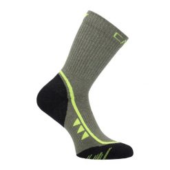 Skarpety trekkingowe średnie CMP Supersoft 50. Zielone skarpety CMP, bez wzorów, z bawełny. Za 59.99 zł.