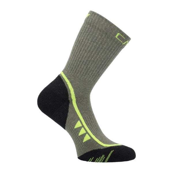 Skarpety trekkingowe średnie CMP Supersoft 50. Zielone skarpety CMP, bez wzorów, z bawełny. Za 59.99 zł.