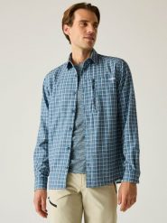 Regatta Koszula funkcyjna "Anti-Insect Travel Light" w kolorze niebieskim rozmiar: 3XL. Niebieskie koszule Regatta, bez wzorów, z materiału, bez ramiączek, outdoorowe. Za 91.77 zł.