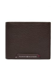 Tommy Hilfiger Portfel Th Corp Mini Cc AM0AM14788 Brązowy ciemny. Brązowe portfele Tommy Hilfiger, bez wzorów, ze skóry. Za 249.99 zł.
