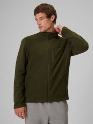 4F Polar regular ze stójką męski - khaki XL. Brązowe bluzy z polaru 4F, l, bez wzorów, z dzianiny, bez kaptura. Za 149.99 zł.