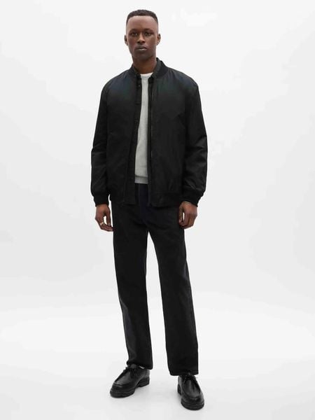 Kurtka męska GAP V-Bomber. Czarne kurtki GAP, m, bez wzorów, z materiału, bez kaptura. Za 249.99 zł.