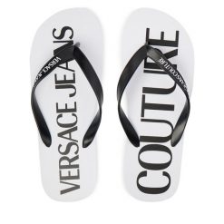 Japonki Versace Jeans Couture. Białe japonki Versace Jeans Couture, bez wzorów, z jeansu. Za 249.99 zł.