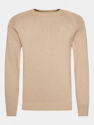 INDICODE Sweter Santoro 35-718 Beżowy Regular Fit. Brązowe swetry rozpinane INDICODE, l, bez wzorów, z bawełny, bez kołnierzyka, bez ramiączek. Za 89.99 zł.
