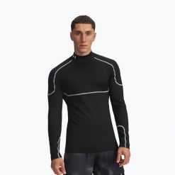 Longsleeve męski Under Armour Cold Weather Grid. Czarne bluzki z długim rękawem Under Armour, m, bez wzorów, bez kołnierzyka, bez ramiączek. Za 259.99 zł.
