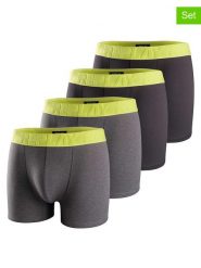 Replay Underwear Bokserki (4 pary) w kolorze antracytowo-czarno-limonkowym rozmiar: L. Czarne bokserki Replay Underwear, l, bez wzorów. Za 86.99 zł.