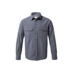 Koszula turystyczna męska Craghoppers Kiwi LS Shirt. Niebieskie koszule Craghoppers, m, bez wzorów, bez kołnierzyka, bez ramiączek. Za 256.99 zł.