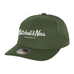 Czapka typu snapback Mitchell & Ness. Zielone czapki z daszkiem Mitchell & Ness, bez wzorów. Za 181.00 zł.