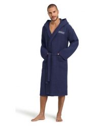 Arena Szlafrok "Waffle Hooded Robe II" w kolorze granatowym rozmiar: L. Niebieskie szlafroki Arena, l, bez wzorów, z bawełny, bez ramiączek, bez kaptura. Za 163.64 zł.