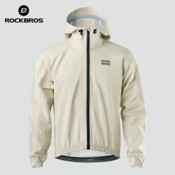 Kurtka wodoodporna i wiatroszczelna ROCKBROS. Brązowe kurtki ROCKBROS, m, bez wzorów, z materiału, bez kaptura. Za 347.76 zł.
