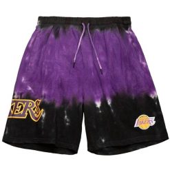 Krótki Los Angeles Lakers nba. Białe szorty Mitchell & Ness, bez wzorów, sportowe. Za 397.50 zł.